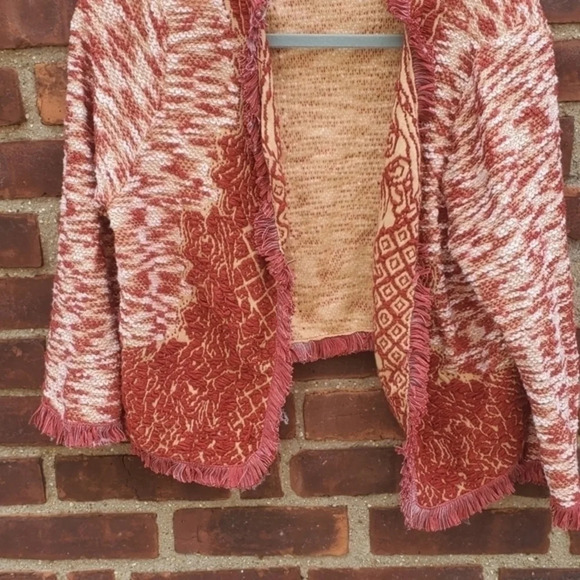 Lucky Brand fringed sweater  jacket L..XL‎ - Picture 2 of 8